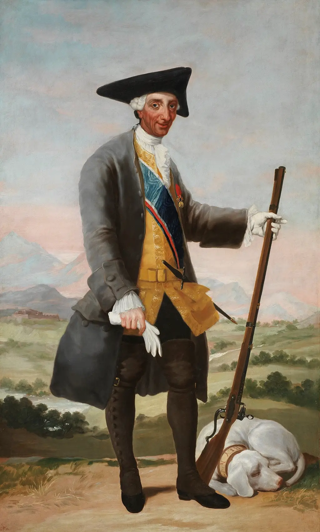 Charles III in Hunting Dress in Detail Francisco de Goya